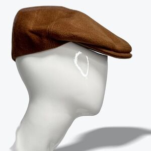 Davide Cenci Newsboy Hat Italian Wool Cashmere Brown Size 60 Modello 1650